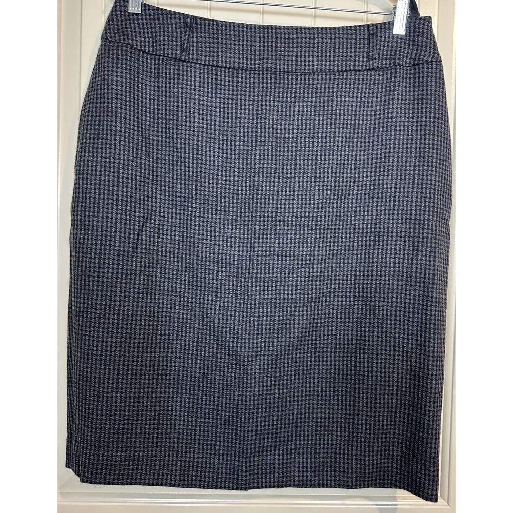 Anne Klein Wool blend stretch midi skirt Academia Career‎ sz 16 GUC lined slit